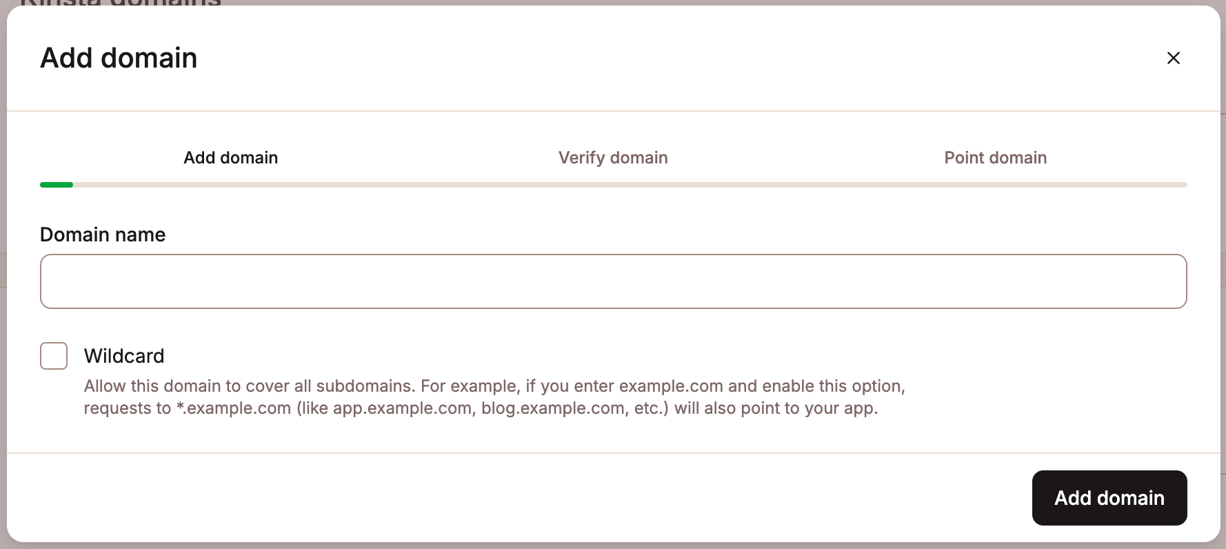 Add your custom domain to your application in Sevalla.